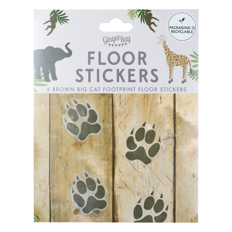 Picture of Ginger Ray® Animal Pawprint Floor Stickers