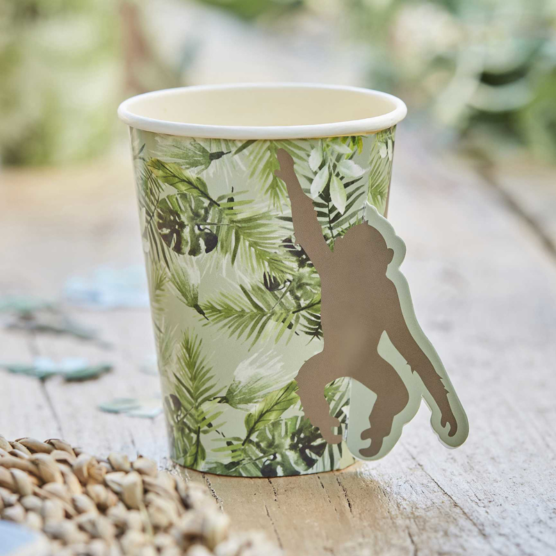 Picture of Ginger Ray® Monkey Party Paper Cups 8 pcs.