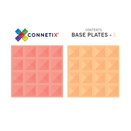 Picture of Connetix® Base Plate Pack Pastel Lemon & Peach 2 pcs.
