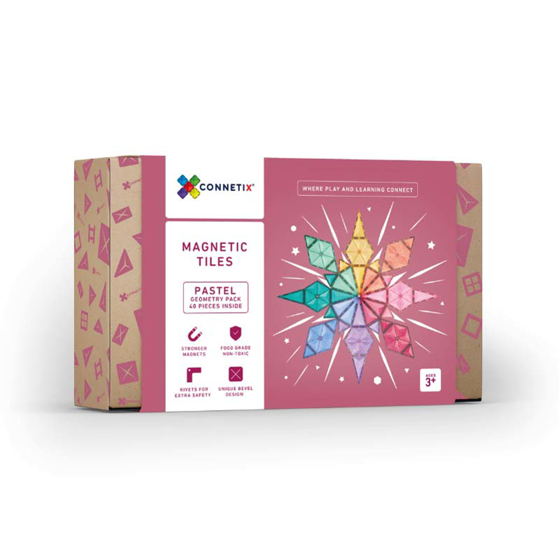 Picture of Connetix® Magnetic Tiles Pastel Geometry Pack 40 pcs.