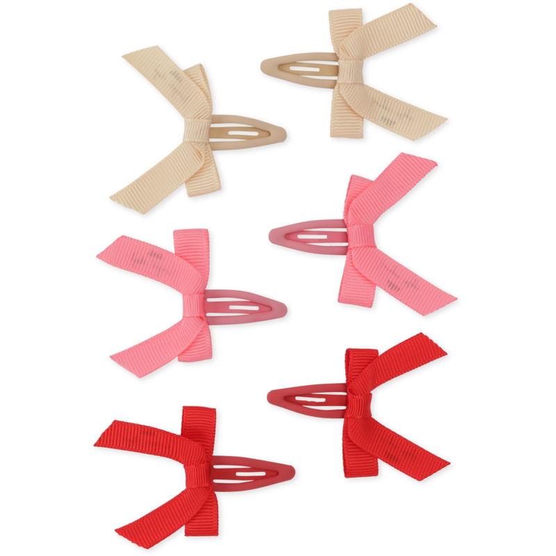 Picture of Konges Sløjd® 6-pack Hair Clips Bow Rose