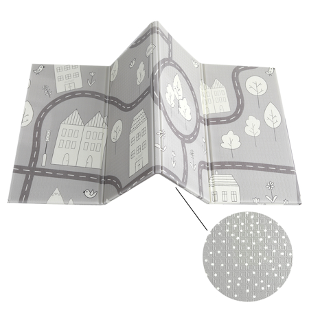 Picture of Evibell® Foldable Play Mat 150x190 Dots/City Grey