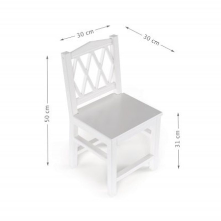 CamCam® Harlequin Kids Chair - White