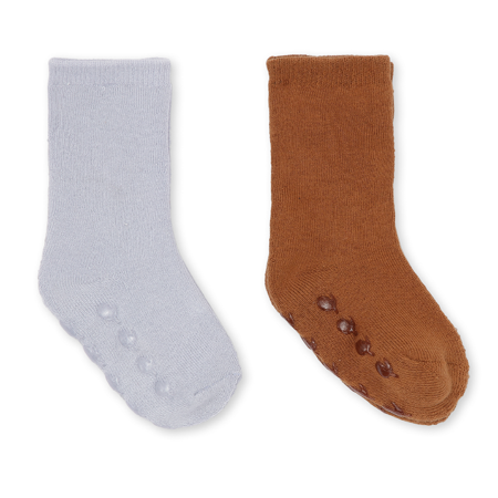 Picture of Konges Sløjd® Rib Socks 3 pack  Pearl Blue/Leather Brown (15/16)
