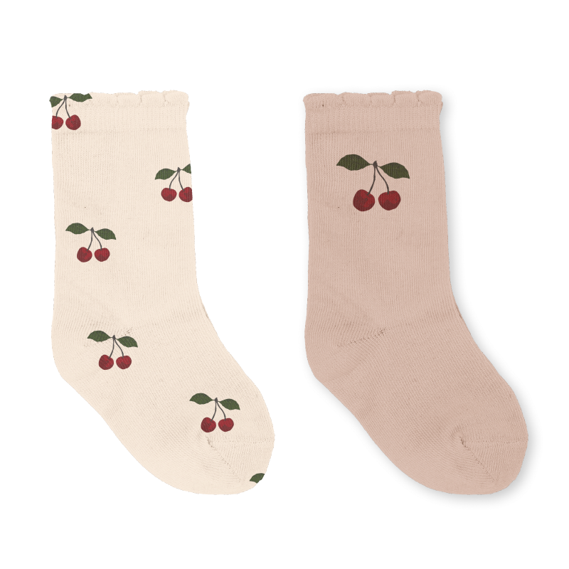 Picture of Konges Sløjd® Socks 2 pack Cherry/Grand Cherry
