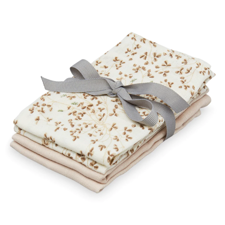 CamCam® Musling Cloth GOTS Mix Lierre/Almond 4pack 30x30