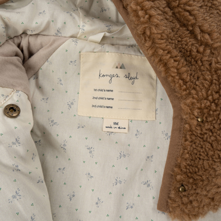 Picture of Konges Sløjd® Grizz Teddy Onesie Tobacco Brown