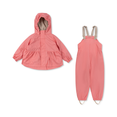Picture of Konges Sløjd® Rainy rainwear set Palme Strawberry Pink