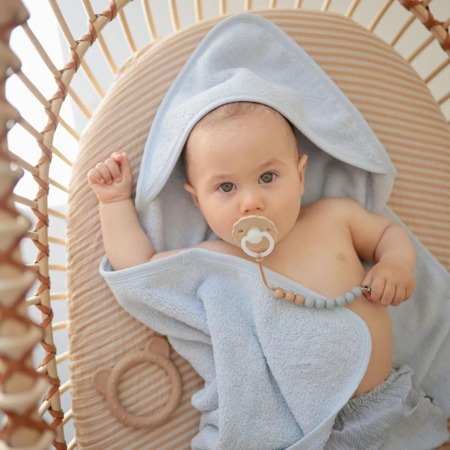 Picture of Mushie® Baby Hooded Towel Baby Blue