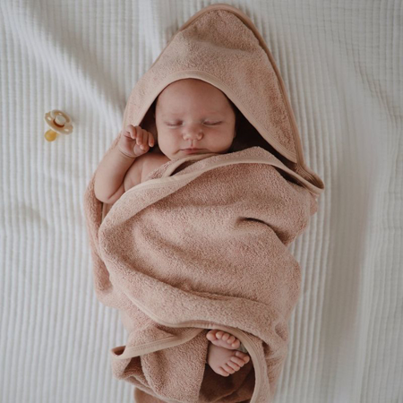 Picture of Mushie® Baby Hooded Towel Blush