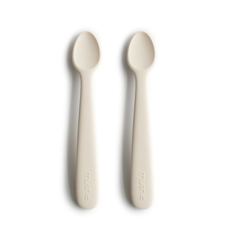 Picture of Mushie® Silicone Feeding Spoons Ivory