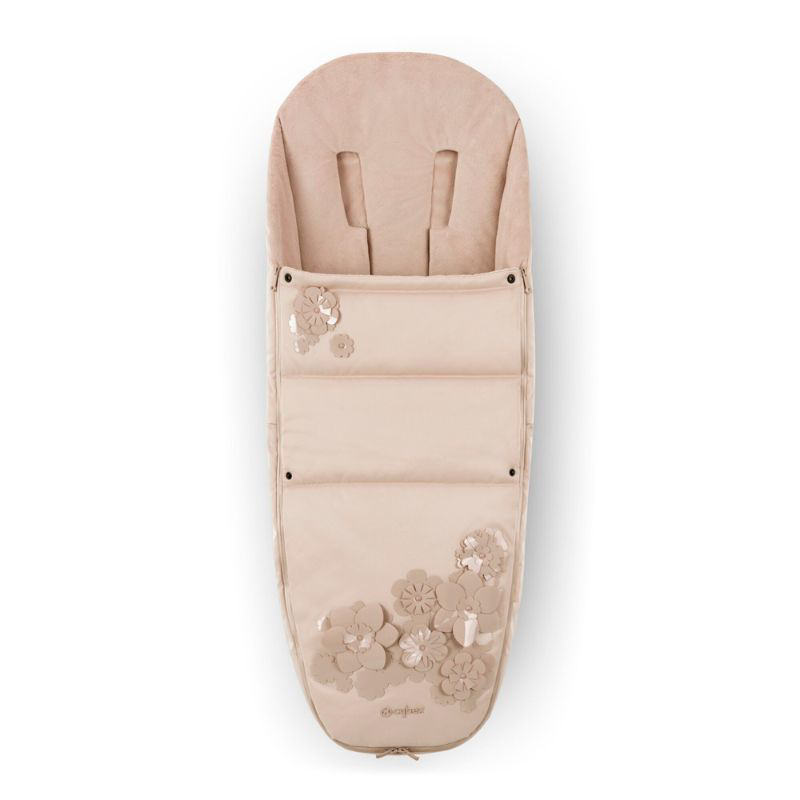 Picture of Cybex Fashion® Platinum Footmuff Simply Flowers Nude Beige