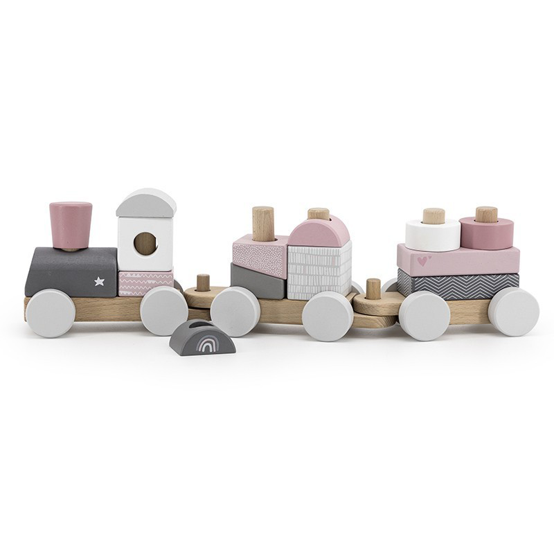 Picture of Label Label® Stacking Train Pink