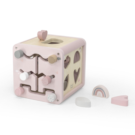 Label Label® Wooden Activity Cube Pink
