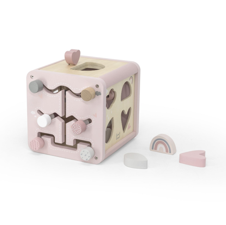 Picture of Label Label® Wooden Activity Cube Pink
