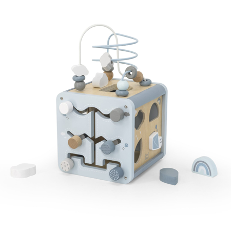 Picture of Label Label® Wooden Activity Cube Blue
