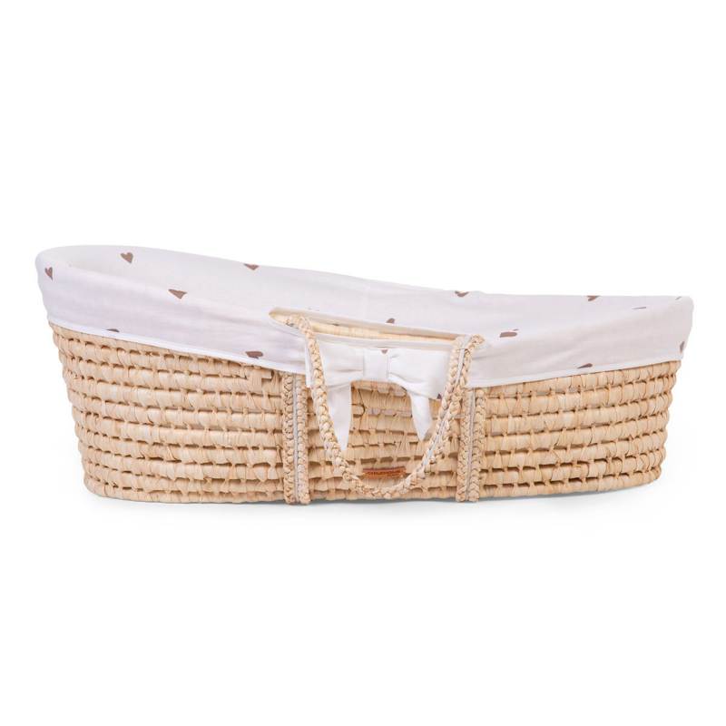 Picture of Childhome® Moses Basket Cover Jersey - Gold Hearts