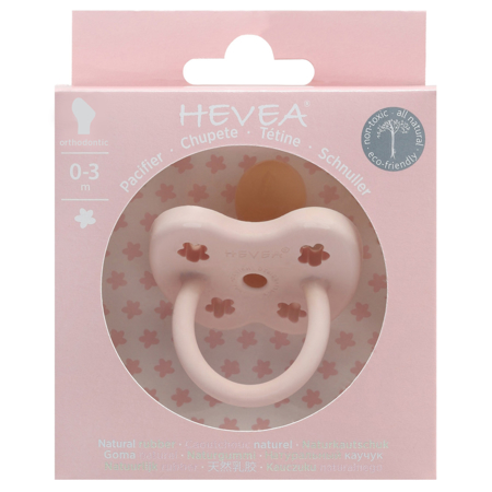 Picture of Hevea® Pacifier Orthodontic Powder Pink (0-3m)
