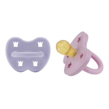 Picture of Hevea® Pacifier 2-pack - Violet & Light Orchid (3-36M)