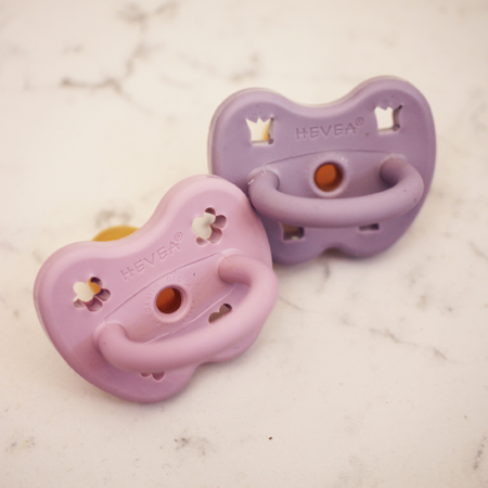 Picture of Hevea® Pacifier 2-pack - Violet & Light Orchid (3-36M)