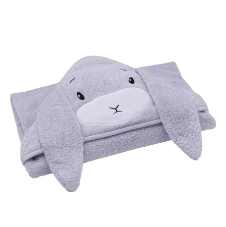 Effiki® Bunny Effik Hooded Towel Gray 75x75