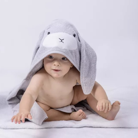 Picture of Effiki® Bunny Effik Hooded Towel Gray 75x75