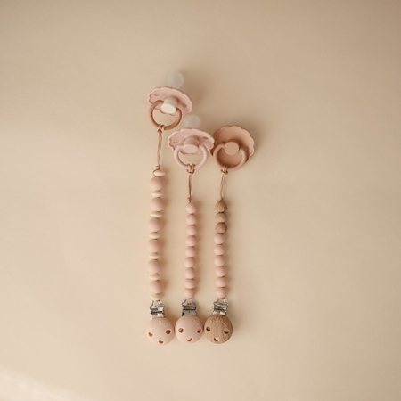 Picture of Mushie® Pacifier Clips EVA Blush