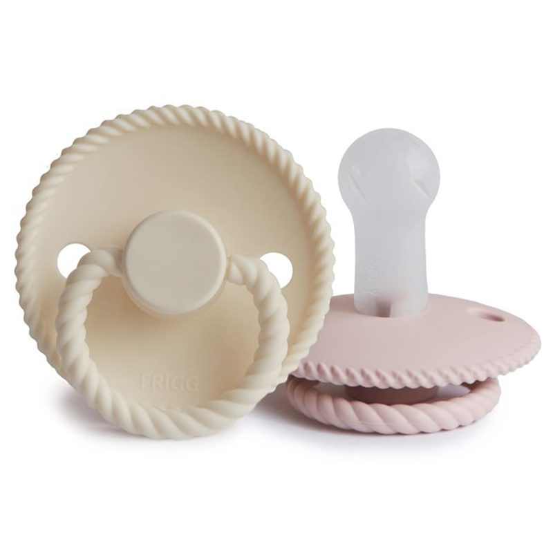 Picture of Frigg® Rope Pacifiers Silicone Blush/Cream