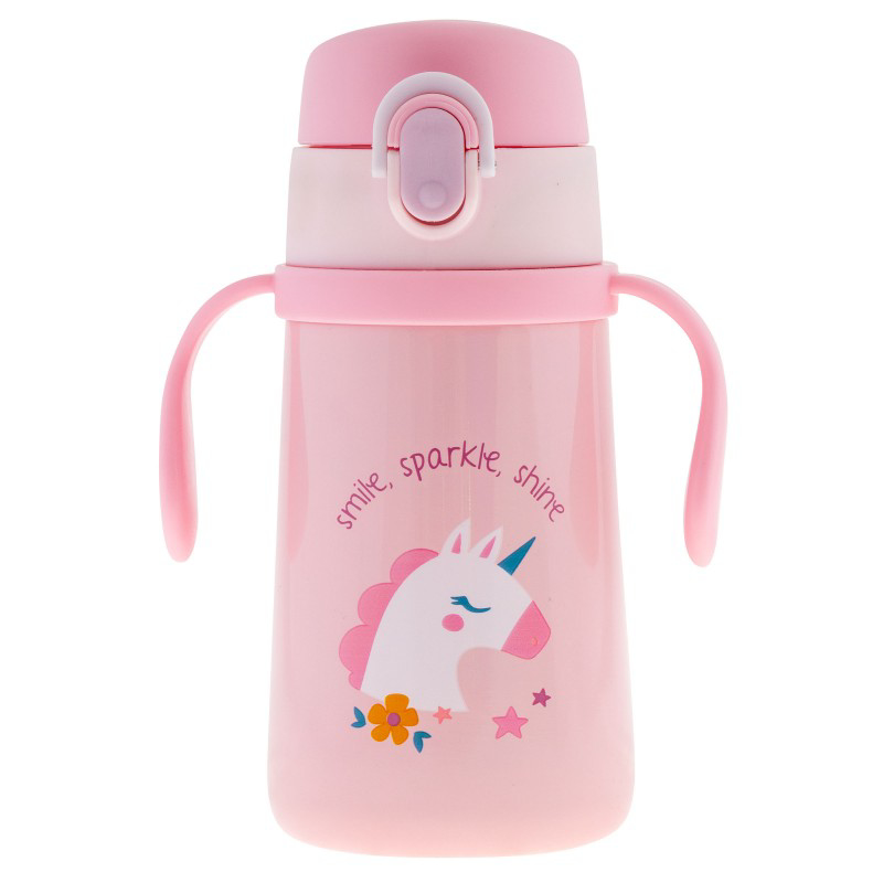 Picture of Stephen Joseph® Double Wall Stainless Steel Bottle with handle Unicorn