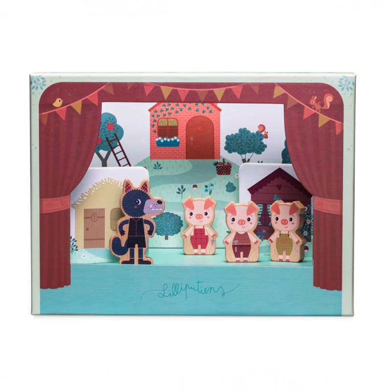 Picture of Lilliputiens® Expand Magnetic theatre The wolf and the 3 little pigs