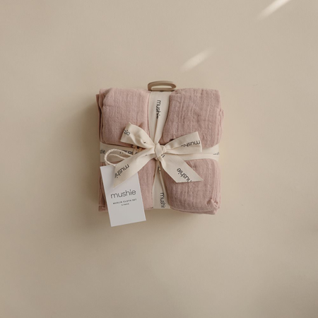 Picture of Mushie® Muslin Cloth 3-pack Blush 60x60