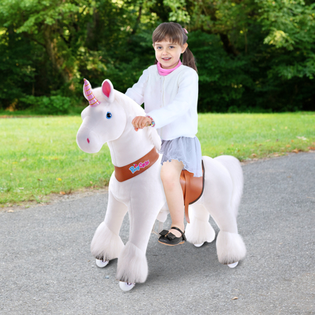 Picture of PonyCycle® Horse on the wheels - White Unicorn (3-5Y)