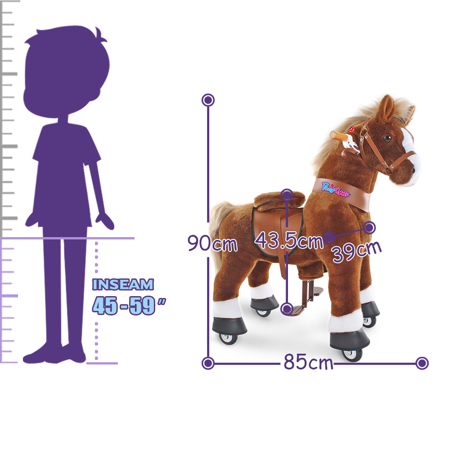 Picture of PonyCycle® Horse on the wheels - Brown with White Hoof (4-8Y)