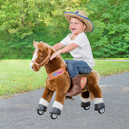 Picture of PonyCycle® Horse on the wheels - Brown with White Hoof (4-8Y)