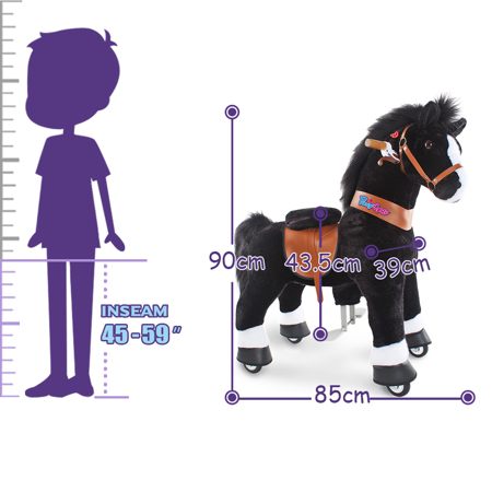 Picture of PonyCycle® Horse on the wheels - Black with White Hoof (4-8Y)