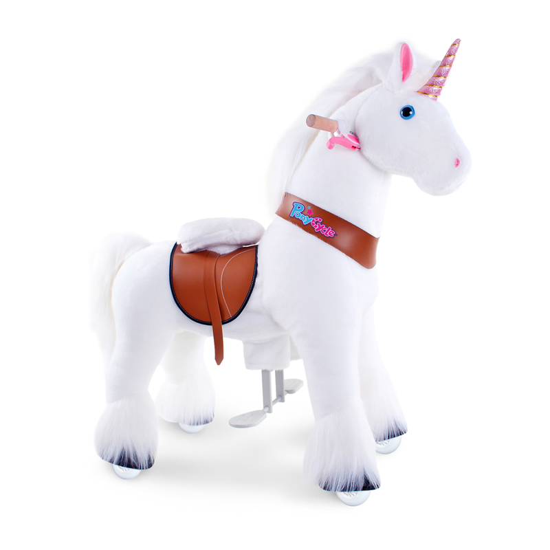 Picture of PonyCycle® Horse on the wheels - White Unicorn (4-8Y)