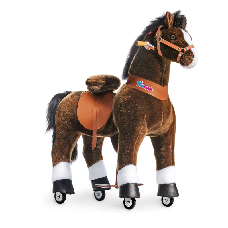 Picture of PonyCycle® Horse on the wheels - Chocolate Brown with White Hoof (7+Y)
