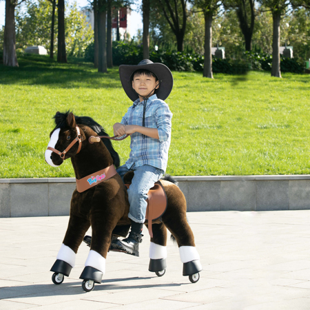 Picture of PonyCycle® Horse on the wheels - Chocolate Brown with White Hoof (7+Y)
