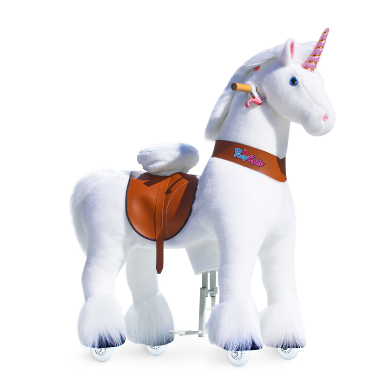 Picture of PonyCycle® Horse on the wheels - White Unicorn (7+Y)