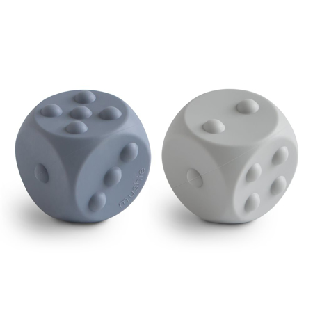Picture of Mushie® Dice Press Toy 2-pack Tradewinds/Stone