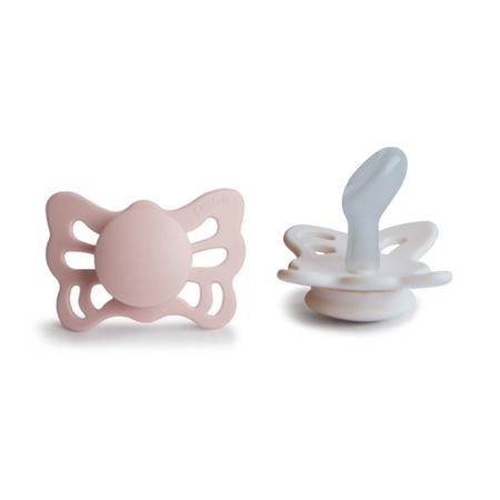 Picture of Frigg® Anatomical Silicone Pacifiers Butterfly Cream/Blush