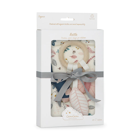 Picture of CamCam® Gift Box Muslin Cloth and Activity Ring Pressed Leaves Rose