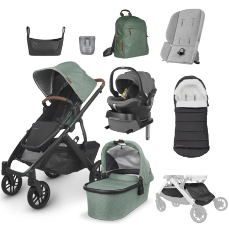 Picture of UPPAbaby® Baby Stroller, Car Seat, Base and Accessories ALL in ONE Vista V2 Gwen
