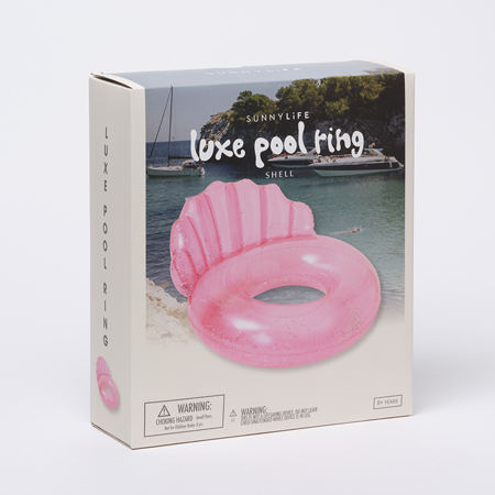 SunnyLife® Luxe Pool Ring Shell Bubblegum 