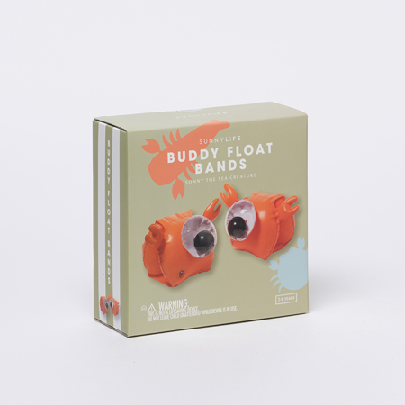 SunnyLife® Buddy Float Bands Sonny the Sea Creature Neon Orange 