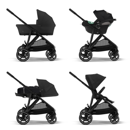 Cybex® Baby Stroller Gazelle™ S Moon Black (Black Frame)