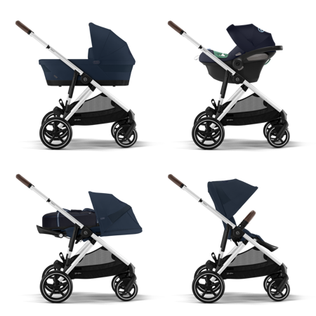 Picture of Cybex® Baby Stroller Gazelle™ S Ocean Blue (Silver Frame)