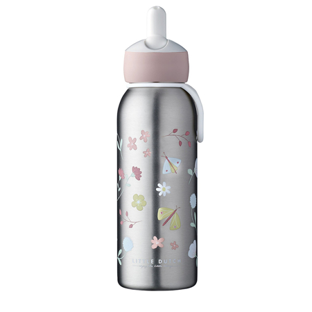 Little Dutch® Stainless bottle flip-up Flowers & Butterflies 350ml