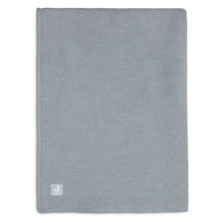 Picture of Jollein® Crib Blanket Basic Knit 100x75 Stone Grey/Coral Fleece