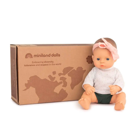 Picture of Miniland® Baby doll Caucasian Girl 32cm